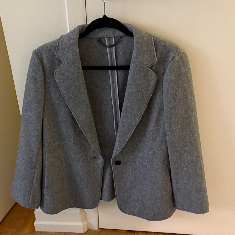 Jigsaw Light Gray Single-Button Women's Blazer